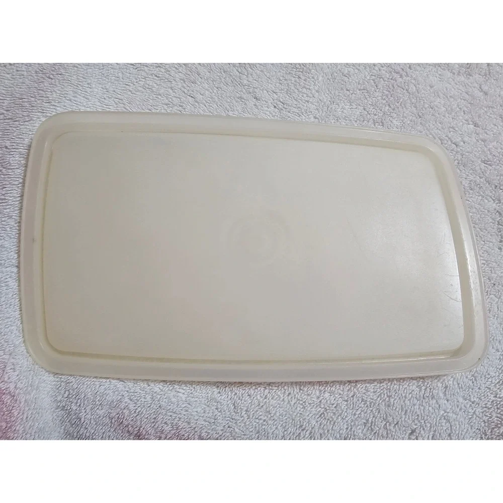 Tupperware Lid Replacement Part 917-13 Off‎ White Rectangle Vintage